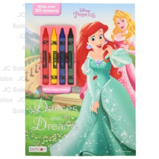 Disney Princess Color & Activity Book W/4 Crayons