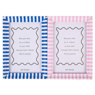 Photo Frame Striped Asst Color 4 X 6 In