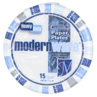 Modern Coated Paper Plate 7" 15 Ct #75178