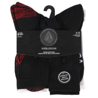 Volcom Men'S Crew Socks Asst Color Size 6-12 6 Pr