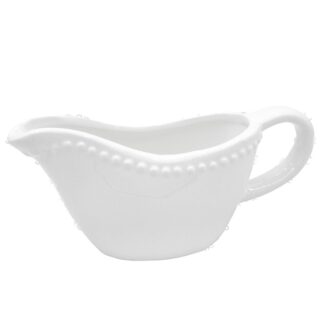 Ceramic Gravy Boat White 12 Oz