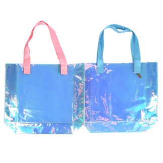 Iridescent Plastic Tote Bag 16 In