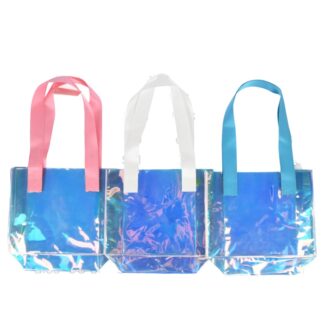 Iridescent Plastic Tote Bag 10 In