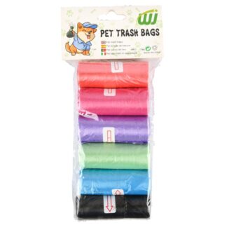 Pet Trash Bags Asst Colors 6 Ct