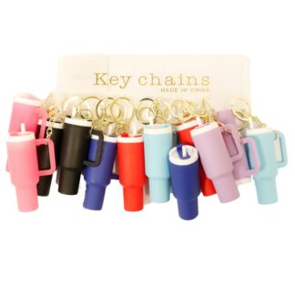 Mini Bottle Tumbler Keychain Asst Colors