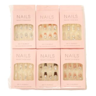 Natural Fit Nails Asst Rhinestone 12 Pc