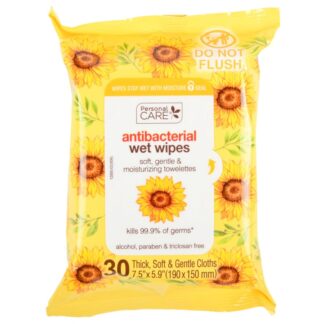 Personal Care Antibacterial Wet Wipes 30 Ct