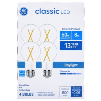Ge Classic Led Bulbs Daylight White 60 Watt 4 Pk