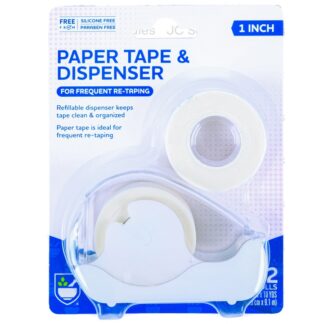 Paper Tape & Dispenser White 10 Yds