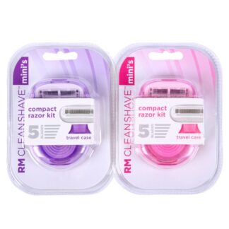Rm Clean Shave 5 Blade Mini Razor W/1 Refill Pink Purple