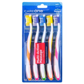 Care One Multi-Action Massage Toothbrush Soft 10 Ct
