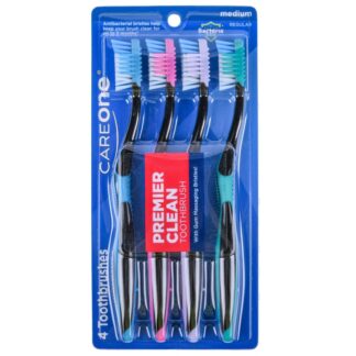Care One Antibacterial Toothbrush Medium 4 Ct