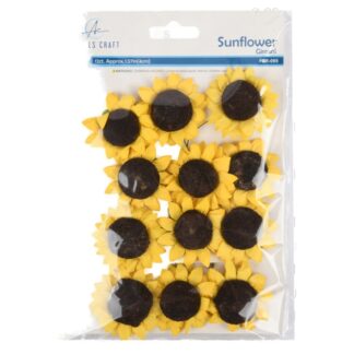 Paper Sunflower Size 2" 12 Ct