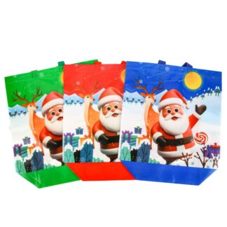 Hx Santa'S Non-Woven Tote Bag Asst