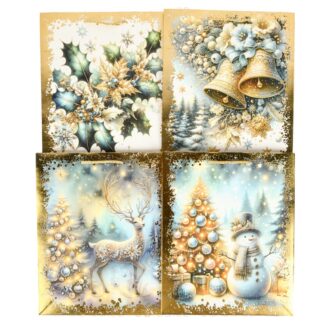 Hx Xmas Paper Gift Bag Asst Golden Designs Medium