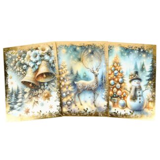 Hx Xmas Paper Gift Bag Asst Golden Designs Large