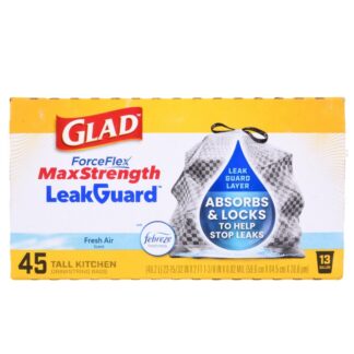 Glad Tall Kitchen Draswstring Bags Fresh Air 13 Gal 45 Ct