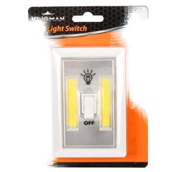Kingman Cob Wall Light With Switch Rect. & Battery Operated