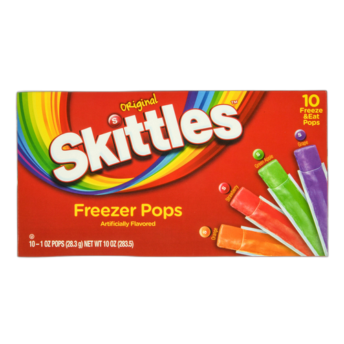 Freezer Pops Skittles 1 Oz   10 Ct