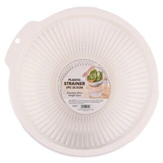 Plastic Strainer 2Pc 25.5Cm