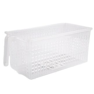 Plastic  Basket Rect Clear 31 X 17 X 14 Cm W/Handle