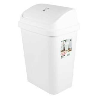 Sterilite Wastebasket Swingtop White 7.8Gal
