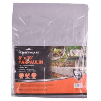 Kingman Tarpaulin Grey Heavy Duty 8' X 10'