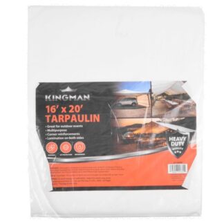 Kingman Tarpaulin White Heavy Duty 16' X 20'