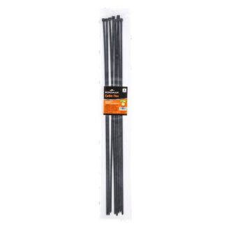 Kingman Cable Tie 0.19" X 19.68" Black 8Pcs