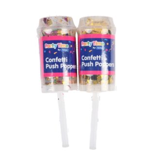 Confetti Push Popper Mini Asst Colors In Pdq