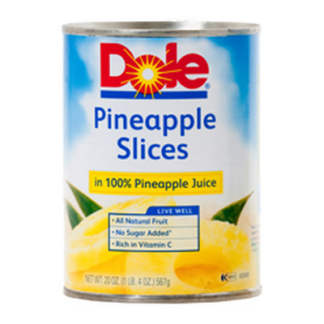 Dole Pineapple Slice In Juice 20 Oz *1Y