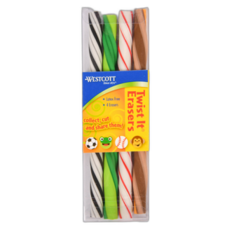 Twisted Erasers 4 Pk