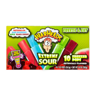 Ice Pops Warheads Extreme Sour 1 Oz 10Ct