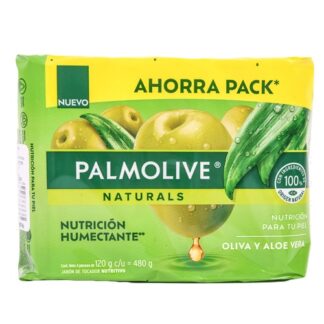Palmolive Nat Bar Soap 120G Aloe Y Oliva 4Ct