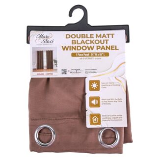 1Pc Blackout-Coffee Window Panel 54X84"