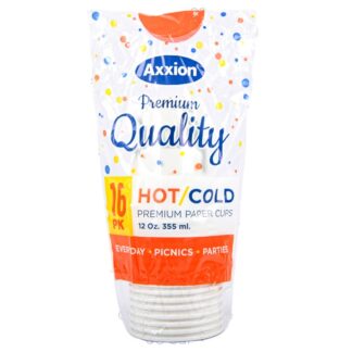 Axxion 12 Oz Hot/Cold Paper Cup 16Ct