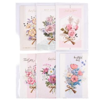 Best Wishes Cards Assorted Flowers