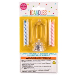 Unique #0 Flashing Led Birthday Candle With Holder
