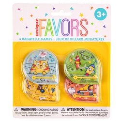 Unique Party Favors Mini Pinball Game 4Ct