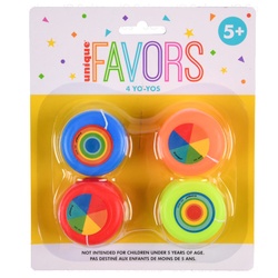 Unique Party Favors Plastic Yo-Yo 4Ct