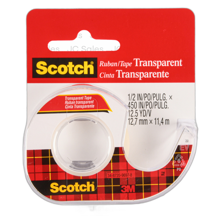 Scotch Transparent Tape 450 In X 1/2 In