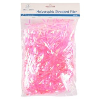 Angels Craft Iridescent Holographic Shred Filler Pink