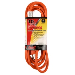 Electric Extension Cord 10Ft Ul Outdoor 16 Gauge