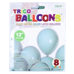 Trico 12" Latex Balloon Dusty Retro Sage 8Ct