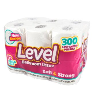 Level Bath Tissue Mega Rolls 12Ct