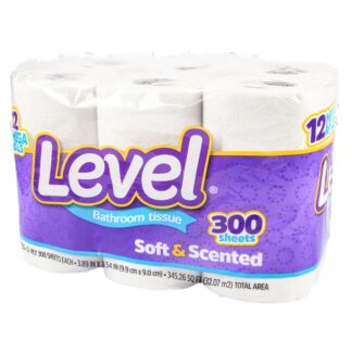 Level Bath Tissue Scented Mega Rolls 12Ct