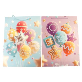 Balloon Gift Bag Asst Colors Large