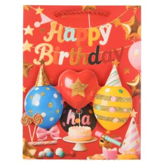 Gift Bag Happy Birthday Asst Designs Small