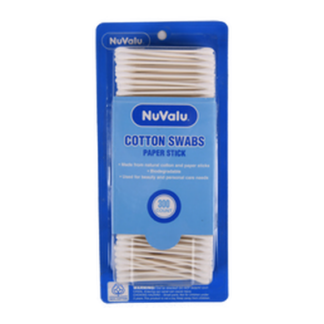 Nuvalu Cotton Swabs Paper Stick 300 Ct