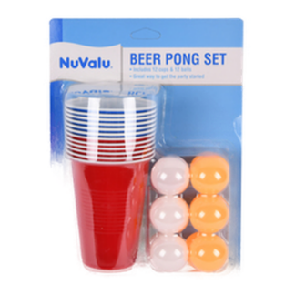 Nuvalu Beer Pong 12 Cups & 12 Balls